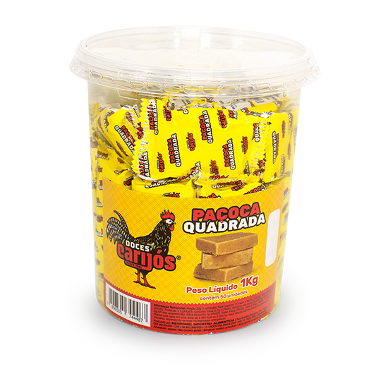 Paçoca Quadrada c/50und- 1kg